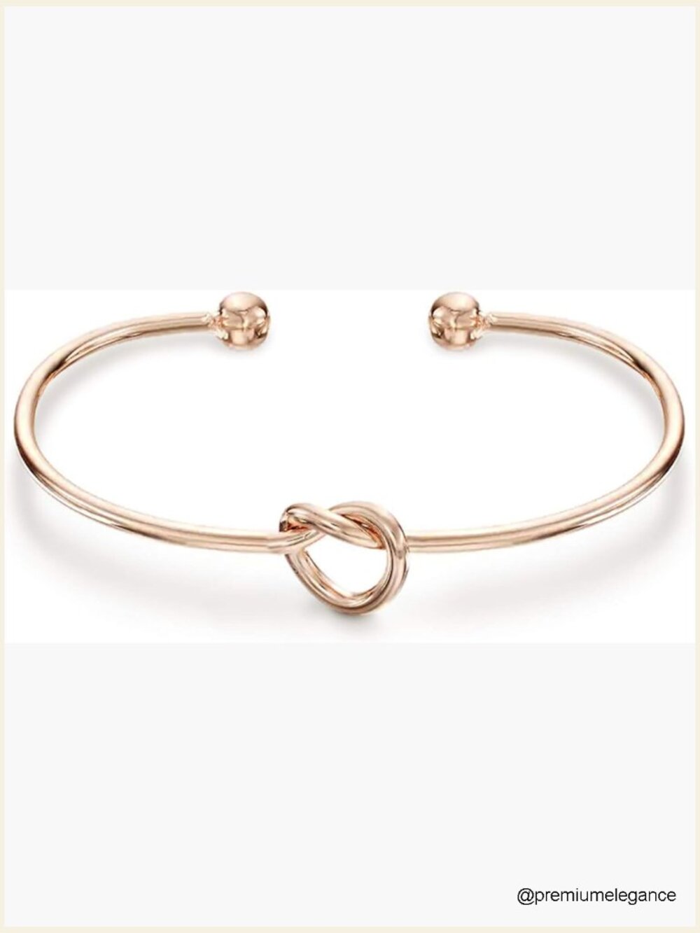 14K Gold Plated Forever Love Knot Infinity Bangle Bracelet